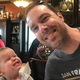 Renee’s husband and baby, back when restaurants were a thing.